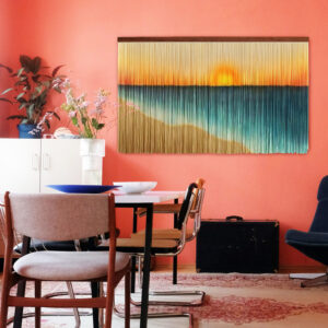 Boho beach sunrise wall art dining room wall art