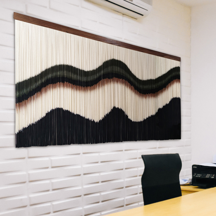 Modern boho wall decor macrame wall hanging office background decor